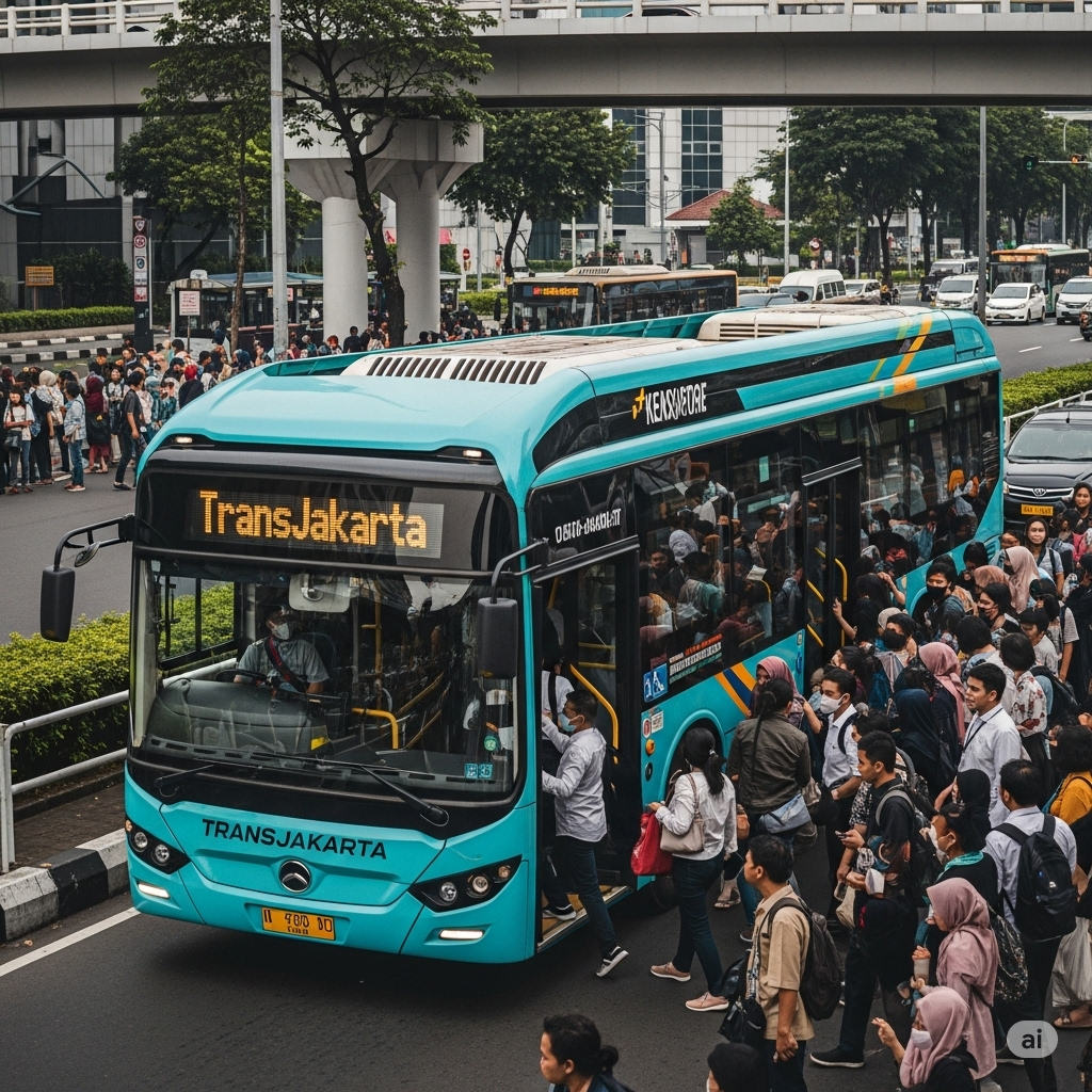 Bus Listrik Transjakarta Kini Layani Rute Padat