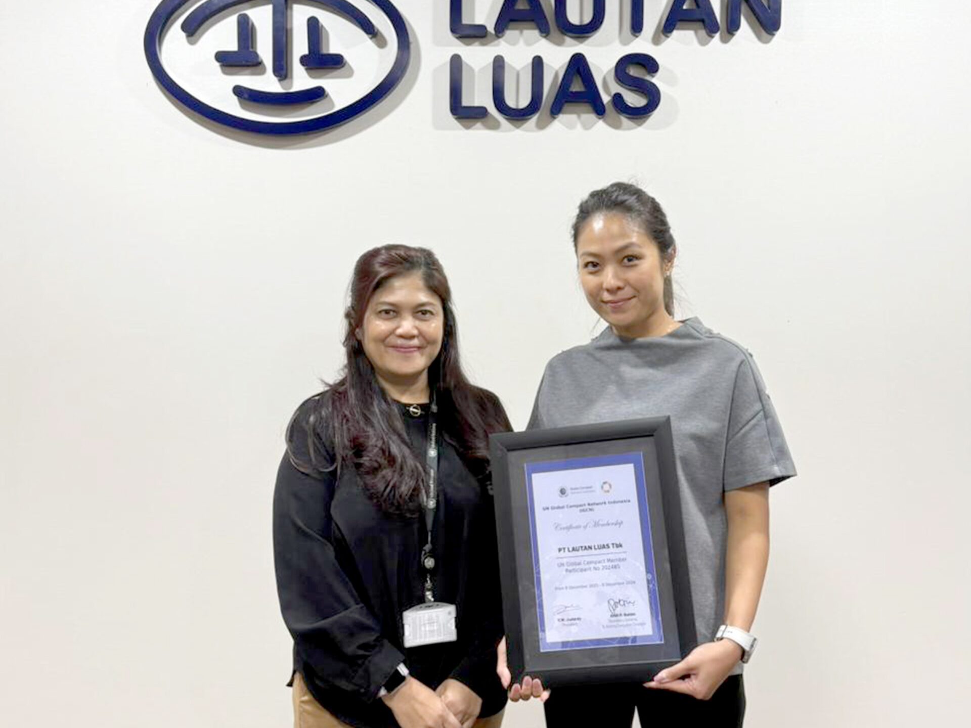 Lautan Luas Tbk Resmi Bergabung dengan UN Global Compact untuk Masa Depan Berkelanjutan